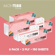 [6 Pack] Montiss Facial Tissue 150 Sheets [6 Pack]