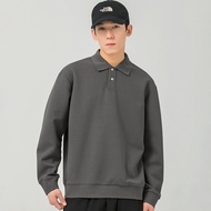 Wood soon | เสื้อโปโลแขนยาวทรงหลวม สไตล์หลากหลาย