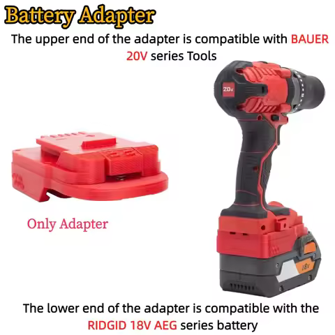 Battery Adapter/Converter for RIDGID 18V AEG Li-ion Battery TO BAUER 20V Cordless Electric Drill Too