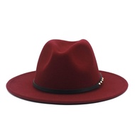 Fashionable Fedora Hat with Belt for Men Women Felt Hat