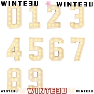 WINTE3U LED Light Balloon, 0-9 Numbers 91cm Giant Birthday Figure, Balloon Frame Light Up Balloons G