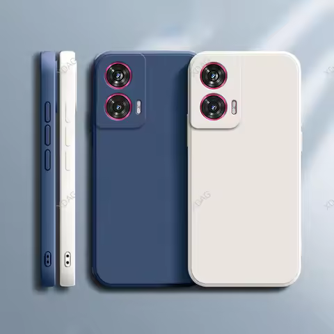 Contracted Pure Color Phone Case for Moto Motorola Edge 50 Edge50 Fusion 5G 6.7" Simple Liquid Silic