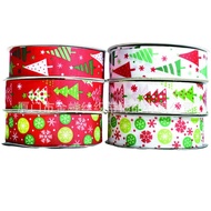Accessories Ribbon Ribbon Ribbon Single-Sided Printing Direct Sales Factory Bowknot Gift Ribbon Chri