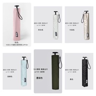 parachase碳纖輕便111g三折疊便攜小巧黑膠防曬upf50+晴雨兩用傘