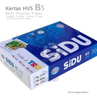 HVS Paper SIZE B5 70 Grams 70 gr Sidu Sinar Dunia READ THIS TITLE SIZE B5
