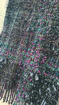 手工織製丹寧圍巾 / handwoven Denim Scarf / muff manick / hide and seek Noise Flutter 