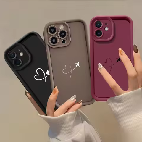 Airplane Route Love Heart Case For OPPO Realme C53 C55 C65 C63 C67 C71 15T 14 Plus Reno 13 14 11 12F