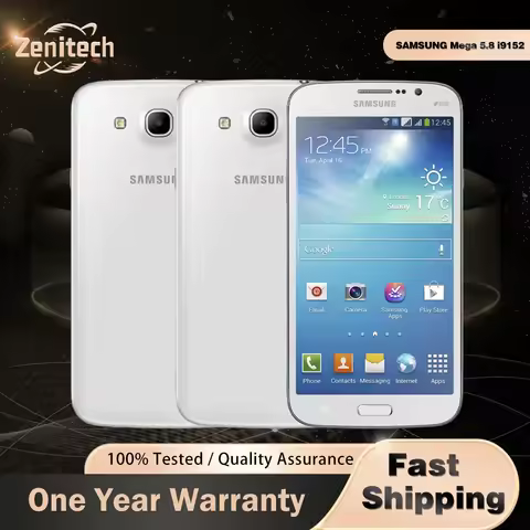 Original Samsung Galaxy Mega 5.8 I9152 3G Mobile Phone Dual SIM 5.8'' 1GB RAM 8GB ROM CellPhone 8MP+