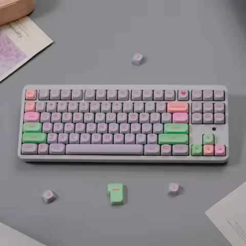 132 Keys Bizarre Keycaps XOA MOA Profile Multicolor Round PBT Keycap Dye Sub For MX Mechanical Keybo