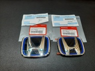 ของแท้ 1คู่ โลโก้ H CIVIC E-HEV หน้า-ท้าย HONDA CIVIC FE  สีฟ้า สำหรับ HONDA  CIVIC FE  2021-2023