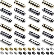 24 Sets Metal Aglets Shoelace Tips with Screws Shoelace Head & Cords End Metal Aglet Replacement Tip