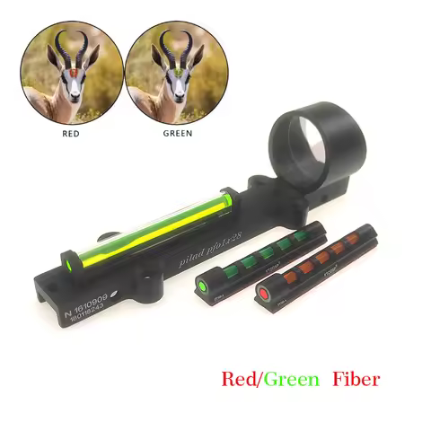 Tactical 1x28 RED Green Fiber Optic Red Dot Sight Collimator Sight 11mm Rail For Shutgun Hunting Sco
