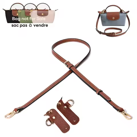 Bag Straps Set for LONGCHAMP Mini Bag Leather Accessories DIY Transformation Punch Free Shoulder Cro