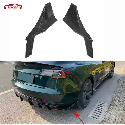 Car Rear Bumper Side Splitters Spoiler Body Kits for Tesla Model 3 2016-2022 ABS Body Kits Accessori