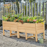 【AC Pion】 specraft 8x2 ft raised garden bed featuring legs drainage holes ideal for vegetables flowe