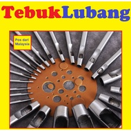 Waist Belt Hole Maker Punch Puncher Punching Set Alat Besi Penebuk Tebuk Pengorek Korek Lubang Kulit