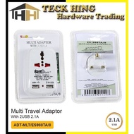 2 Dual USB Charger adapter 13Amp Multi Universal Socket Extension Socket Travel Adaptor UK 3 Pin Plug