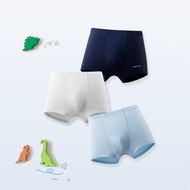 Antibacterial High Elastic Cotton Briefs for Boys Sports Breathable Quick Dry Flat Angle Underwear C