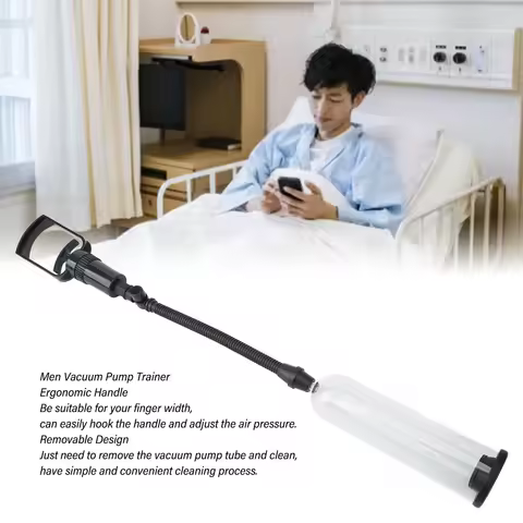 1pcs Men Vacuum Pump Trainer Manual Treatment Device Manual Air Pump Exerciser brace supports