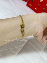 Gelang wanita 5 gram + gelang 5 gram emas muda