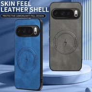 Case For Google Pixel 8 8Pro 8A ⭐️Magnetic Wireless Charging Leather Phone Cover⭐️ Shockproof Shell 