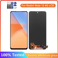 หน้าจอ สำหรับ Xiaomi redmi Note 12 4G LCD จอแสดงผลดิจิตอลแบบสัมผัสหน้าจอพร้อมกรอบสำหรับ Redmi Note12 4G 23021raaeg LCD