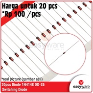 20pcs Diode 1N4148 DO-35 Small Signal Fast Switching Diode