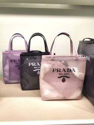 英國代購 英國outlet直送 Prada Bags logo Tote Bag Black Small Mesh pink purple 手提袋 手拿袋 网袋 網袋 手挽袋 購物袋 去街 shopp