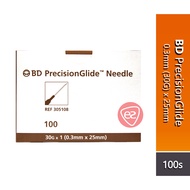 BD PRECISIONGLIDE NEEDLE 30G X 1 (0.3MM X 25MM) 100S (REF 305108)