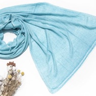 喀什米爾Cashmere/針織圍巾/純羊毛圍巾/羊毛披巾/手織圍巾-天空