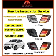 (1 Year Warranty) Perodua Bezza 2016 - 2022 Dragon Scale Albino LED Tail Lamp With Signal Running Li