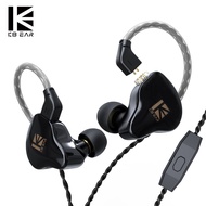 KBEAR KS1 Dual Magnectic Circuit Dynamic in Ear Earphone Running Sport Technology HIFI Headset With Mic Earplug KBear KS2 KB06ชุดหูฟังสำหรับเล่นเกม White no mic