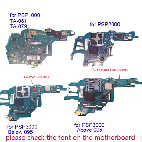 Original Motherboard for PSP1000 PSP2000 PSP3000 095 LT095 LQ095 Replacement PCB Board for PSP Serie