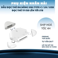 3in1 Type-C / LN / USB multi-function card reader - reads TF/SD cards up to 1TB