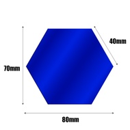 6 ชิ้น สติ๊กเกอร์ติดผนังกระจกหกเหลี่ยมแบบมีกาวในตัว / สติ๊กเกอร์ติดผนังอะคริลิกแบบถอดออกได้ / สติ๊กเ