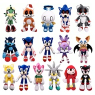 Ready Stock 45cm-20cm Sonic The Hedgehog Shadow Amy Rose Knuckle Tail Plush Toy Cartoon Soft Super S