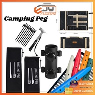Camping Peg Storage Bag Tent Peg Aluminum Sand Peg Nail Tent Stakes Camping Hammer Pole Holder Baran