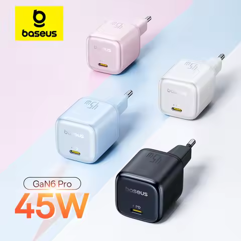 Baseus 45W PD Charger For iPhone 17 16 15 Pro Max Samsung Galaxy Fast Charger GaN Charger USB C Char