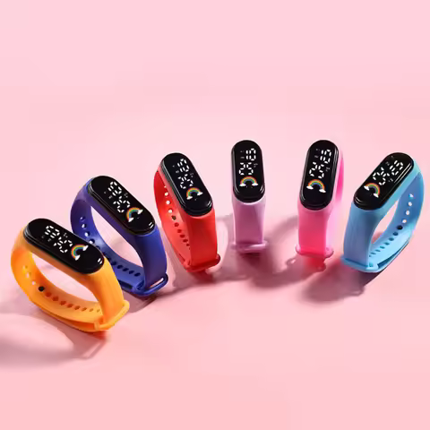 Multicolor Children Smart Watch Led Digital Wrist Watches For Kids Boy Girl Outdoor Waterproof Kids 
