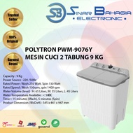 PTR POLYTRON PWM-9076Y MESIN CUCI 2 TABUNG 9 KG (NEW) (KHUSUS BANDUNG)