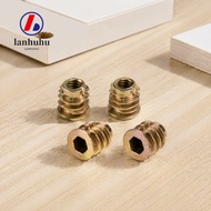 LANHUHU 50pcs Threaded Insert Nuts, Hex Socket Drive Industrial Use Furniture Screw Nut, Industrial 