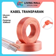 Kabel Audio / Kabel Listrik Transparan 2x80 30Meter / Super Promo