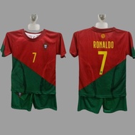 Stelan Baju Bola Anak Jersey Bola Anak PORTUGAL Stelan Kaos Anak - Anak Laki - Laki / Kaos Anak - Anak Piala Dunia Qatar 2022 hight quallity/ Jersey RONALDO