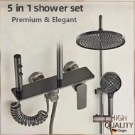 5 in 1 Shower Set Cold Hot Adjustable Shower Set With Faucet Bathroom Shower Set Overhead Shower Rai