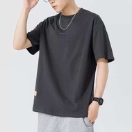 【KJY SELECT】Baju T Lelaki 100% Cotton 230gsm Tebal Selesa Harian | Men Cotton Tee 230gsm Round Neck