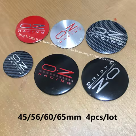 4pcs Car 45/56/60/65mm OZ Racing Logo O.Z Emblem Wheel Hub Center Cap Badge Sticker Decoration Acces
