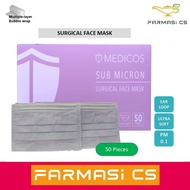 Medicos Ultra Soft 4 ply Surgical Face Mask (Cotton Candy) 50 Pieces (1 box ) EXP:04/2026 [ Ear loop ]