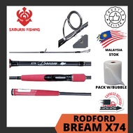 SAMURAI - Rod Ford Bream X74 Fishing Rod 7'4 Feet Length PE 0.6-1.2 Max Lure Weight 35gm Spinning Ro