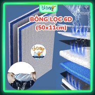 Small 6D filter cotton (50x11x2) - High quality water filter cotton for aquariums (TYPE 1)