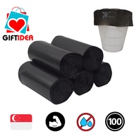 Stronger 20pcs/roll 46x50CM Black Trash Bags, Thick 10L Trash Bag, Unscented Small and  Easy to degr
